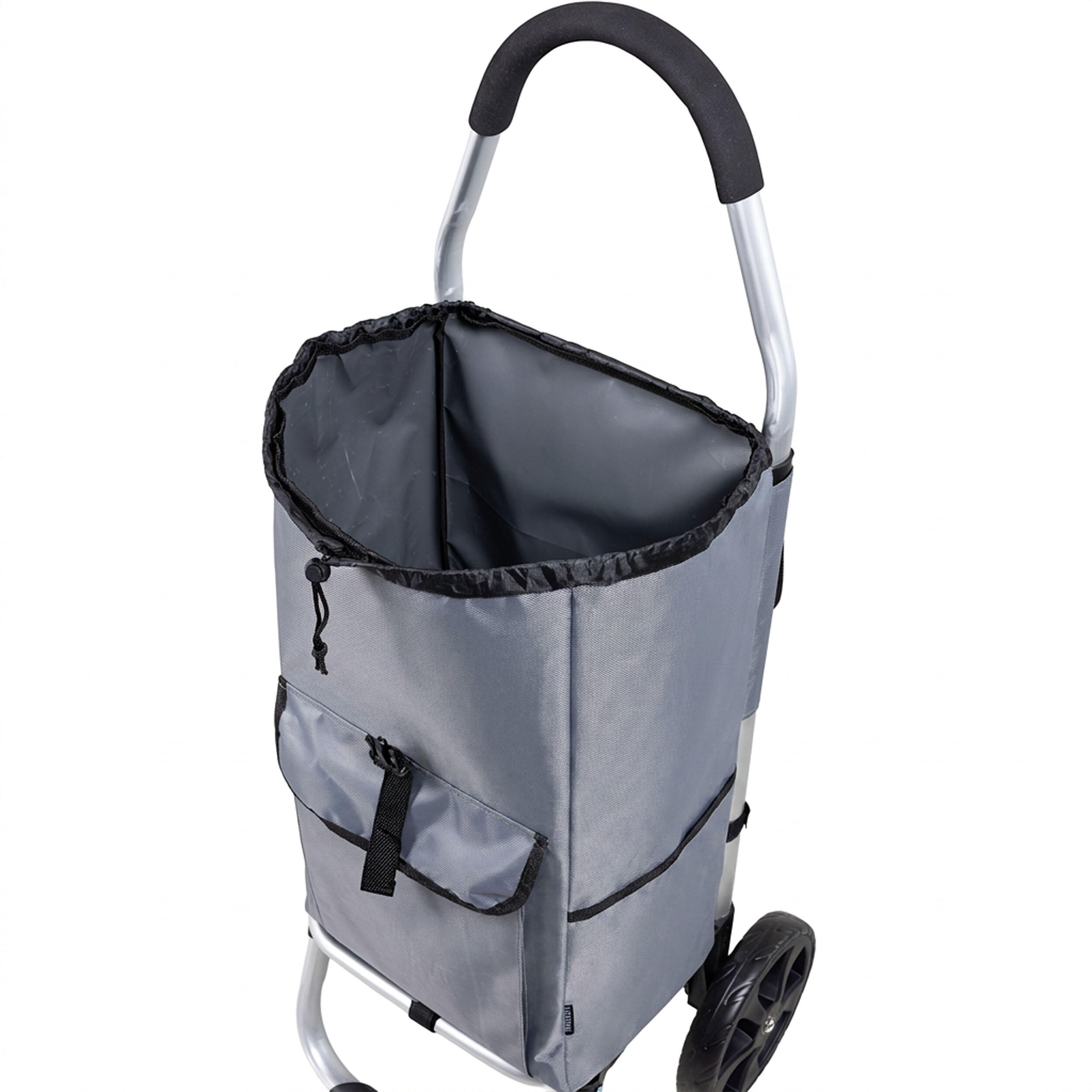 Travelnet Chariot de courses 40L, pliable, cadre en aluminium, avec roues 4/7