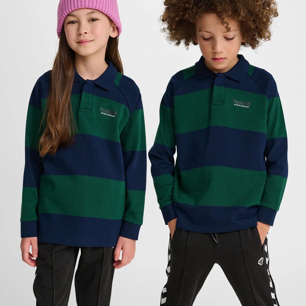 Long sleeve polo for kids Hummel Striped Loose