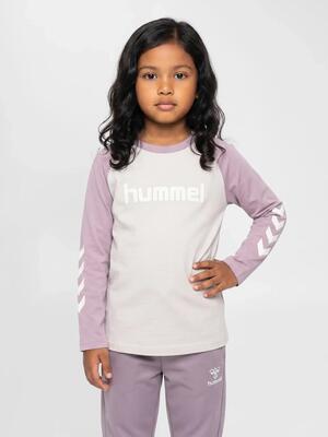 T-shirt stampato maniche lunghe bambino Hummel