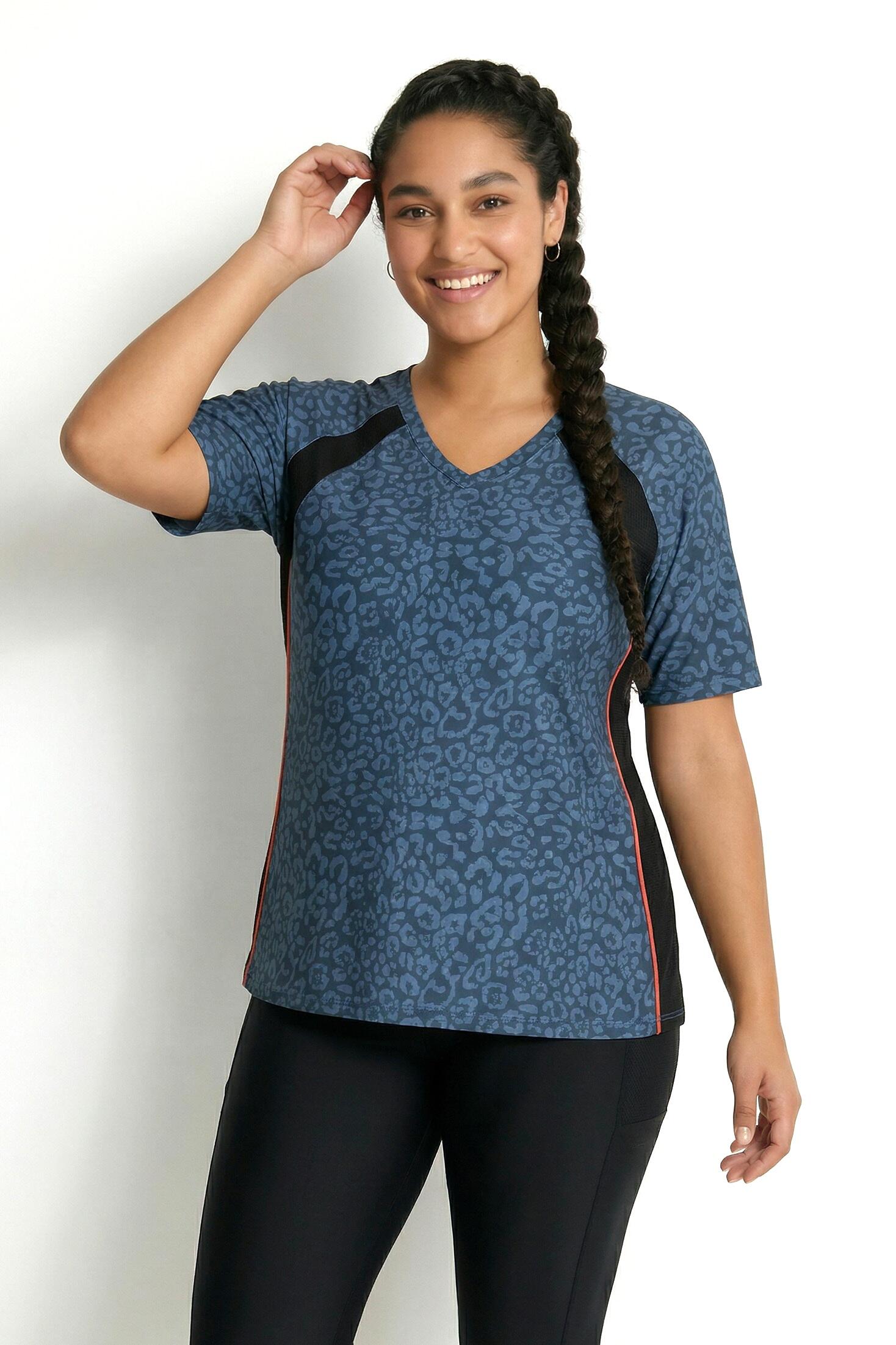 Damen Funktions-Shirt Classic V-Ausschnitt Halbarm recycelt 6/7
