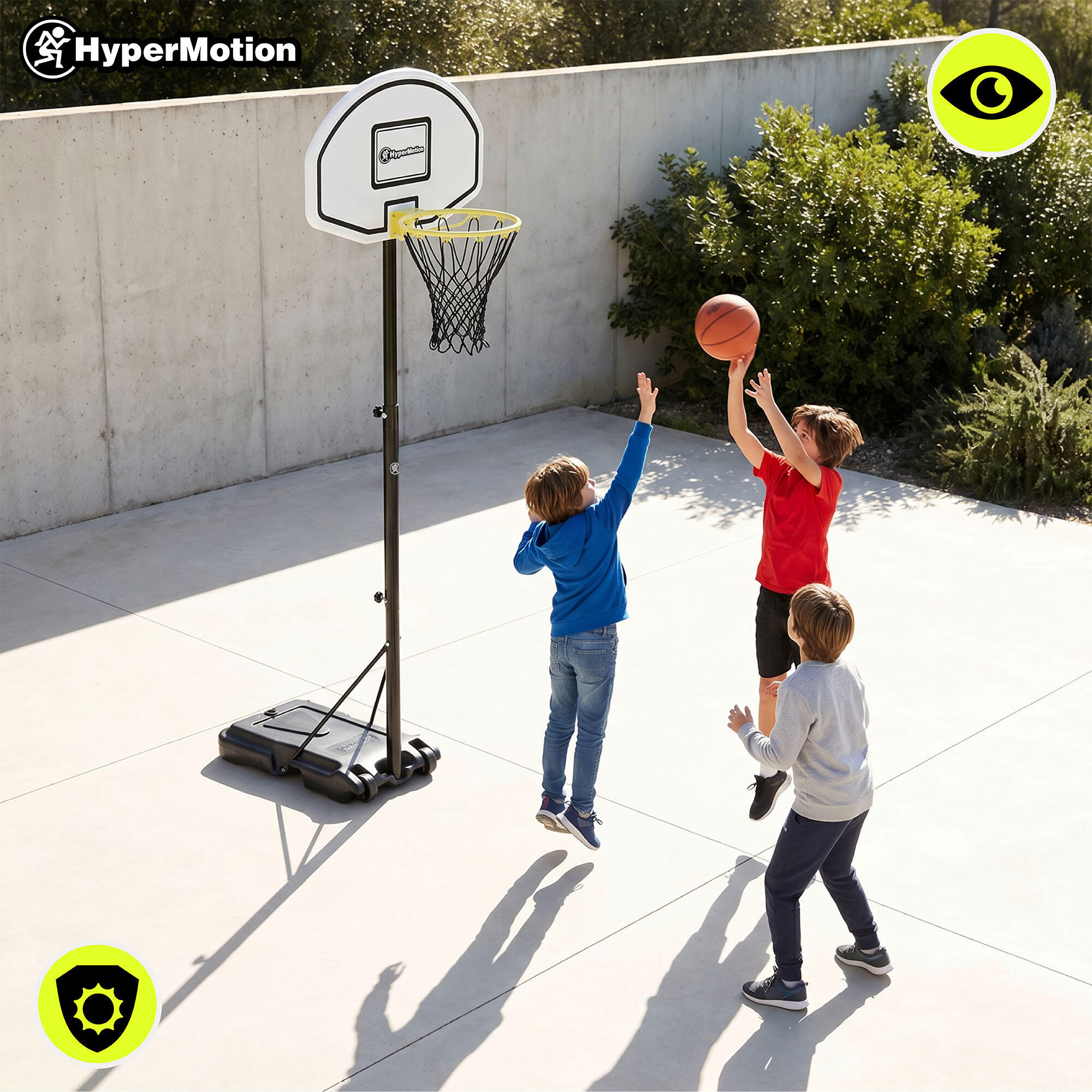 Canasta Baloncesto Infantil con Ruedas Regulable 165-215cm 73x49cm 7/7