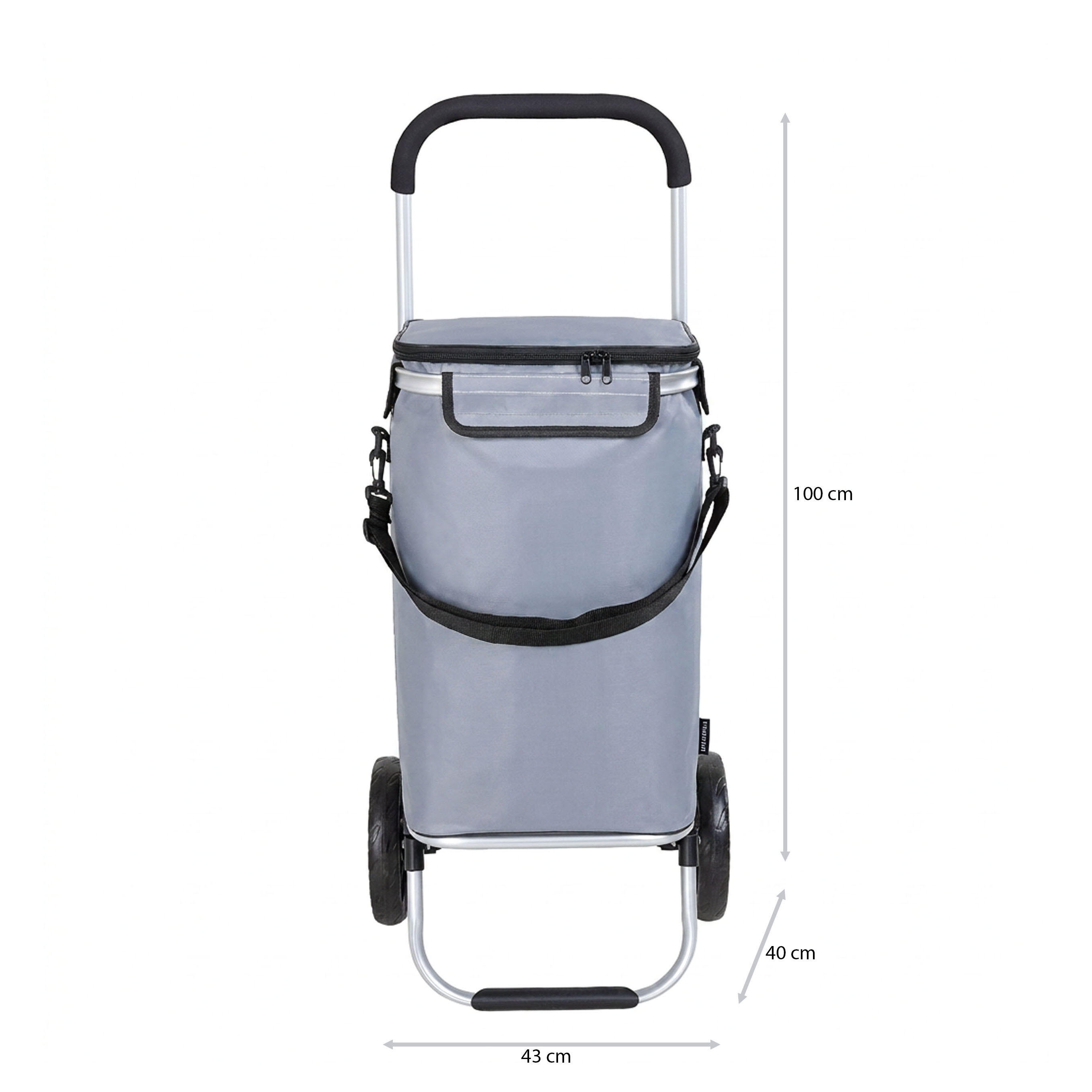 Travelnet Boodschappenwagen 40L, met koelvakje, inklapbaar,  aluminium frame 5/7