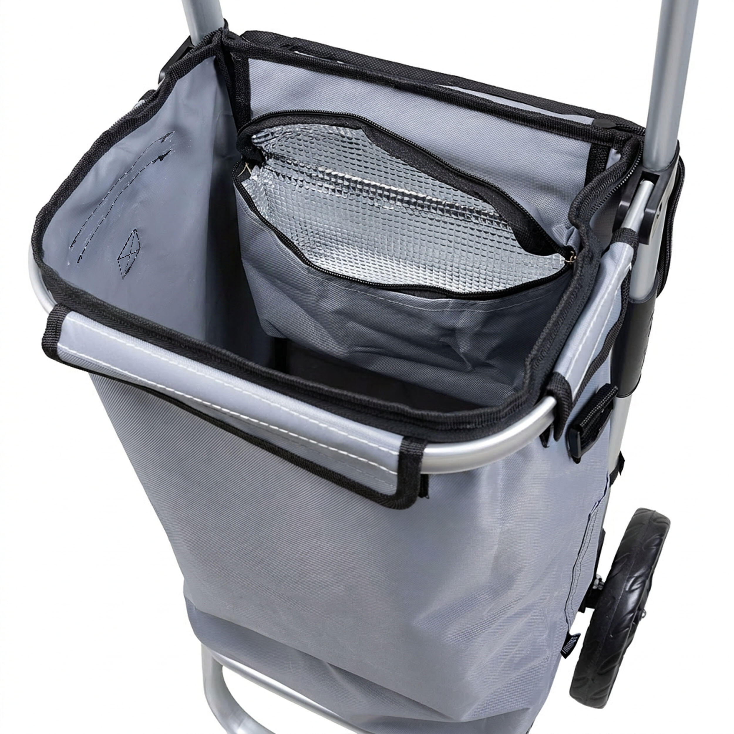 Travelnet Boodschappenwagen 40L, met koelvakje, inklapbaar,  aluminium frame 4/7