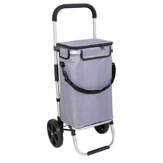 Travelnet chariot de courses avec sac isotherme complet. 40 litres, pliable