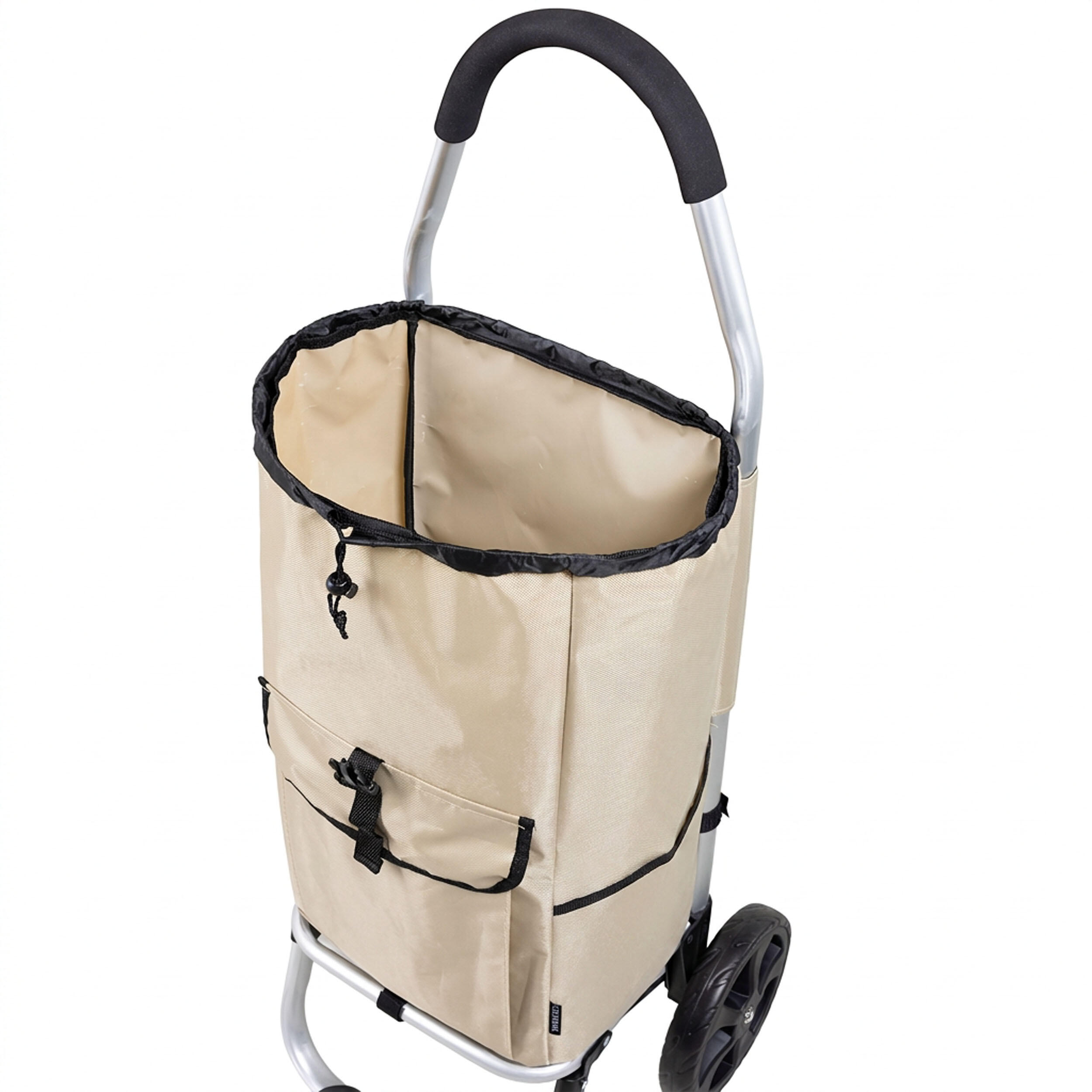 Travelnet Chariot de courses 40L, pliable, cadre en aluminium, avec roues 4/7