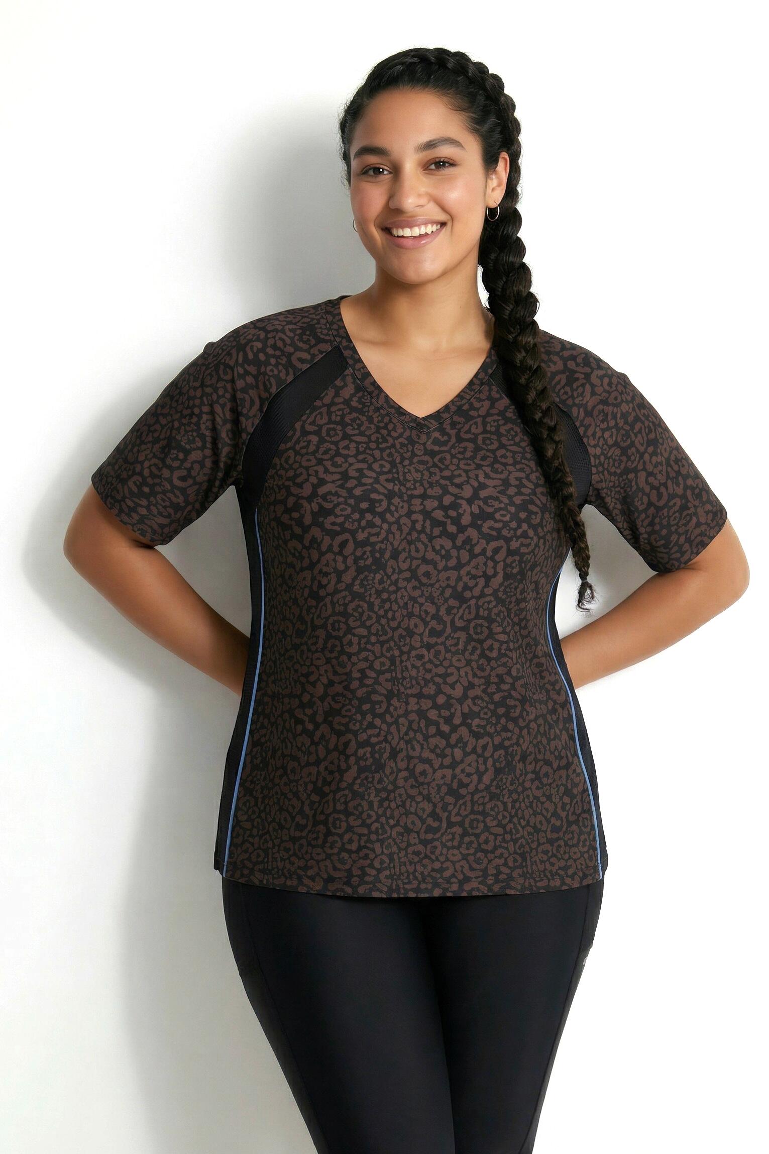 Damen Funktions-Shirt Classic V-Ausschnitt Halbarm recycelt 6/7
