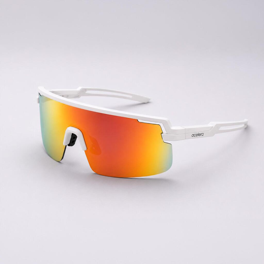 Intermediate Cycling Glasses Photochromic & Polarised – 2 Lenses – White