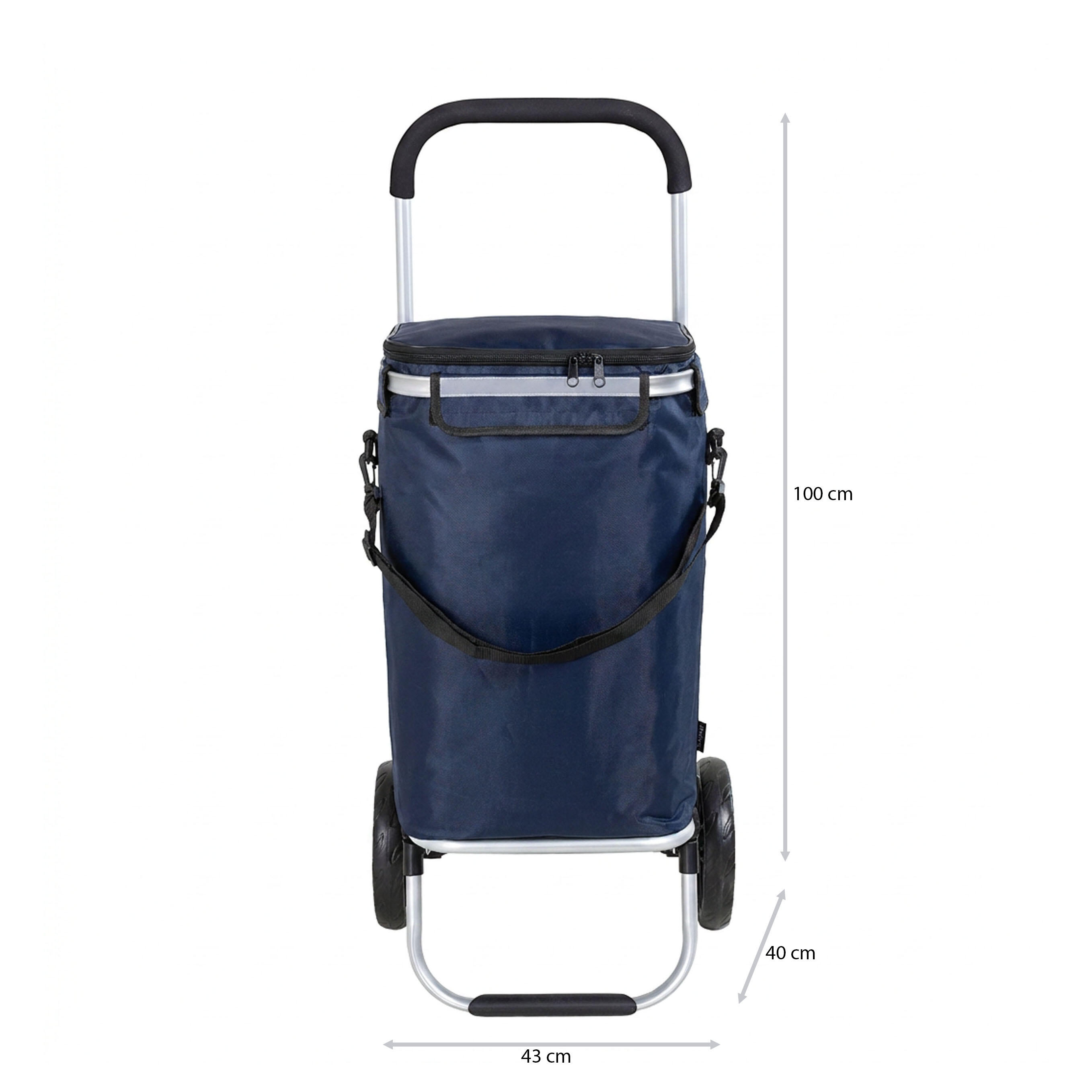 Travelnet Boodschappenwagen 40L, met koelvakje, inklapbaar,  aluminium frame 5/7