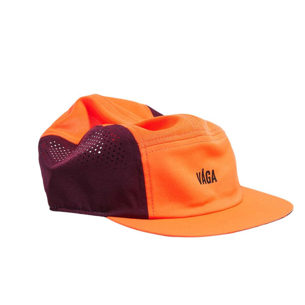 Gorra Running Feather Racing Cap Neon Orange/ Plum running Unisex Naranja Vaga 3/3