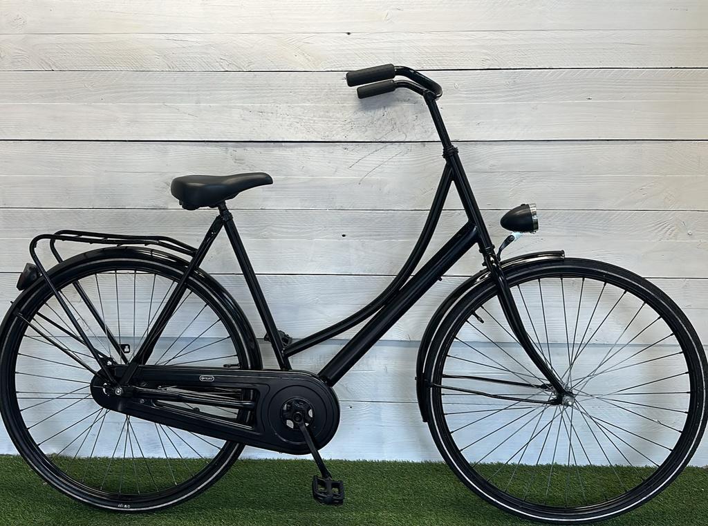 Stadsfiets 57 cm, zwart - gereviseerd 2/3