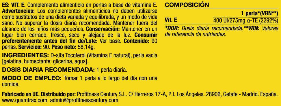 Vitamina E - 90 Softgels Quamtrax 2/2