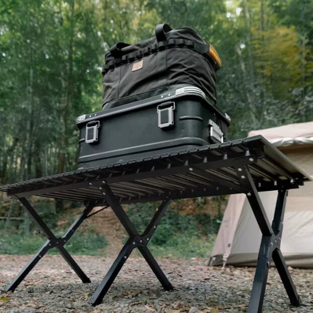 Großer Aluminium Campingtisch 118×60 cm Klappbar 30 kg 6/7