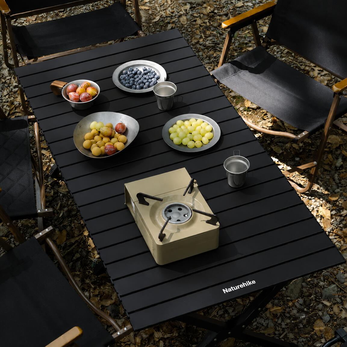 Großer Aluminium Campingtisch 118×60 cm Klappbar 30 kg 4/7