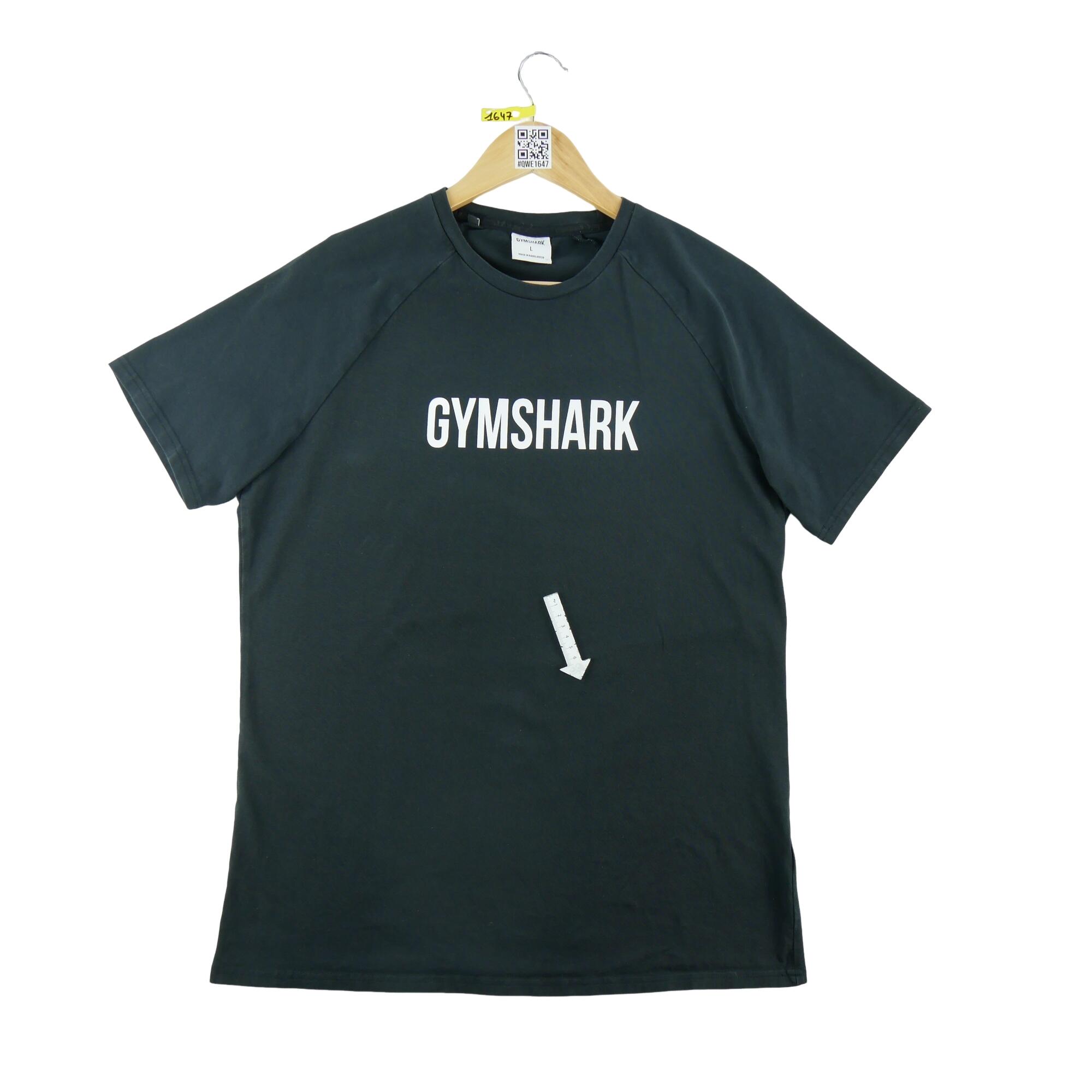 Tweedehands - Gymshark herenshirt Apollo grafisch zwart - Goede staat 4/6