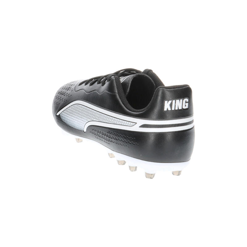 Ghete de fotbal PUMA King Match MG negre-albe 107572-01