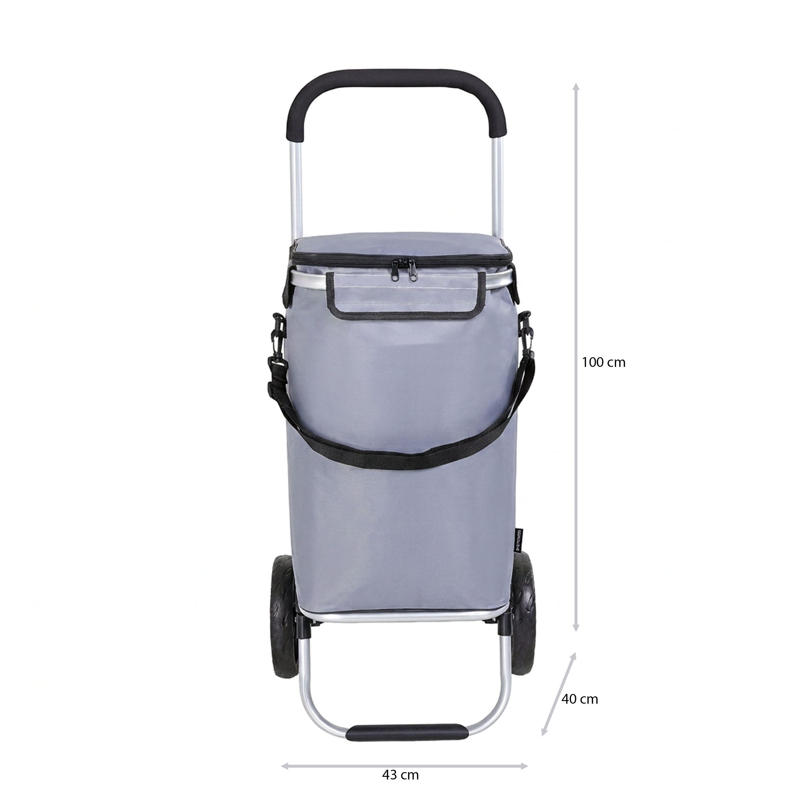 Travelnet chariot de courses avec sac isotherme complet. 40 litres, pliable 7/7
