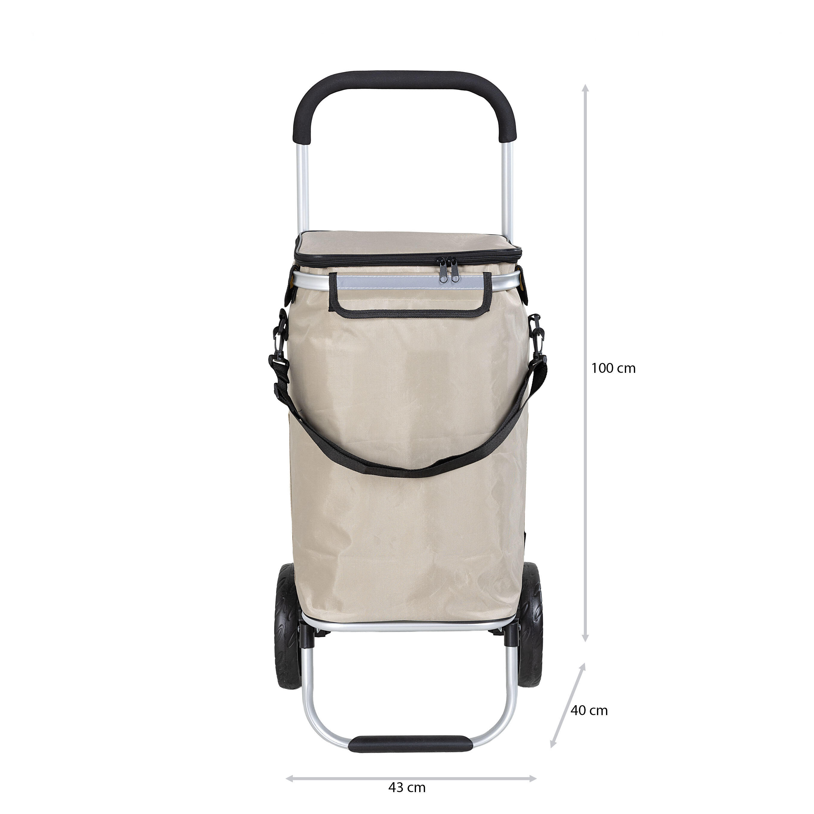 Travelnet Boodschappenwagen 40L, met koelvakje, inklapbaar,  aluminium frame 5/7