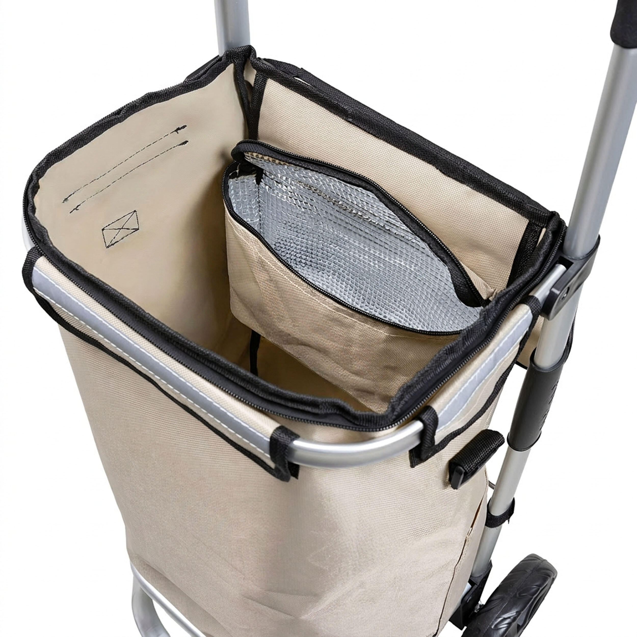 Travelnet Boodschappenwagen 40L, met koelvakje, inklapbaar,  aluminium frame 4/7