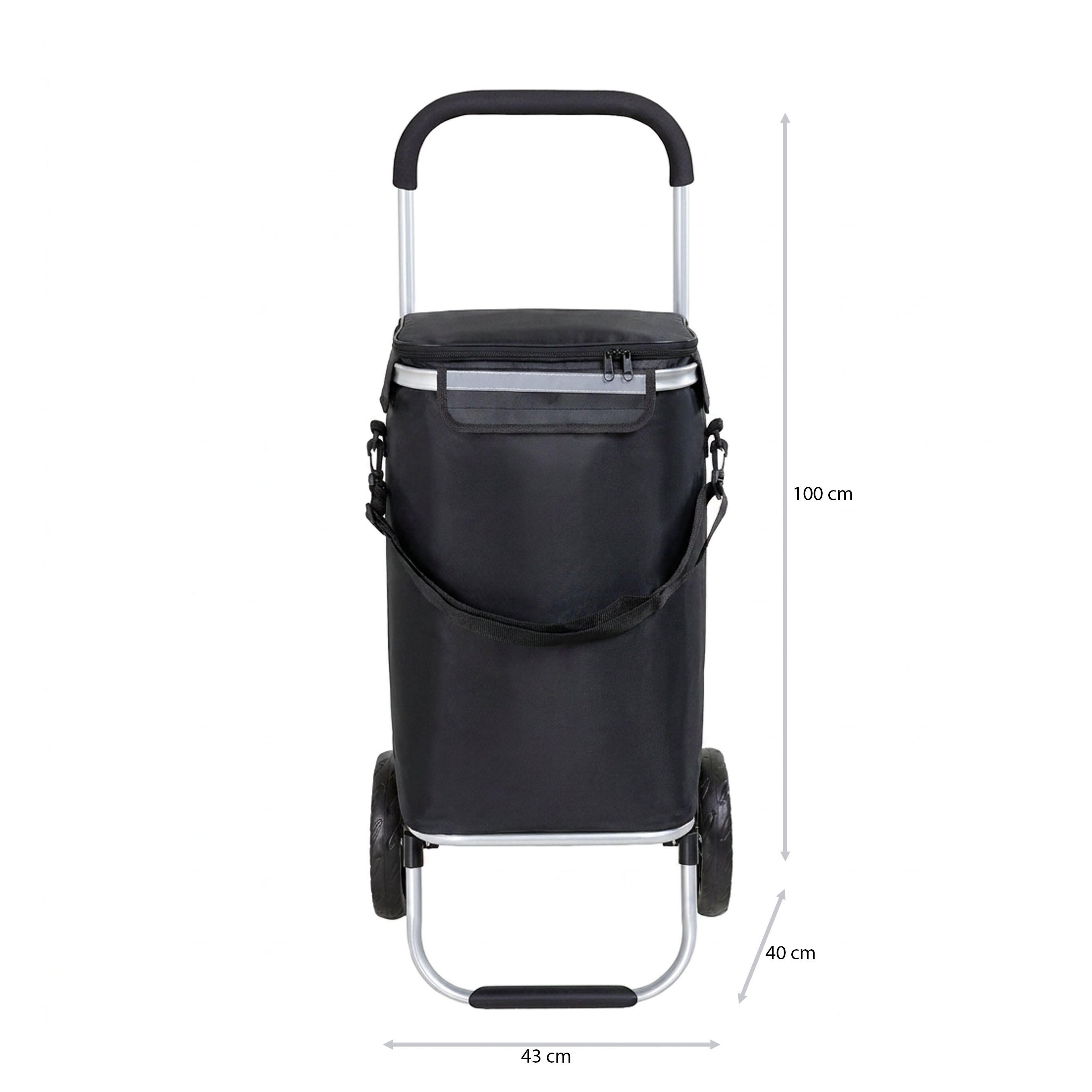 Travelnet Boodschappenwagen 40L, met koelvakje, inklapbaar,  aluminium frame 5/7