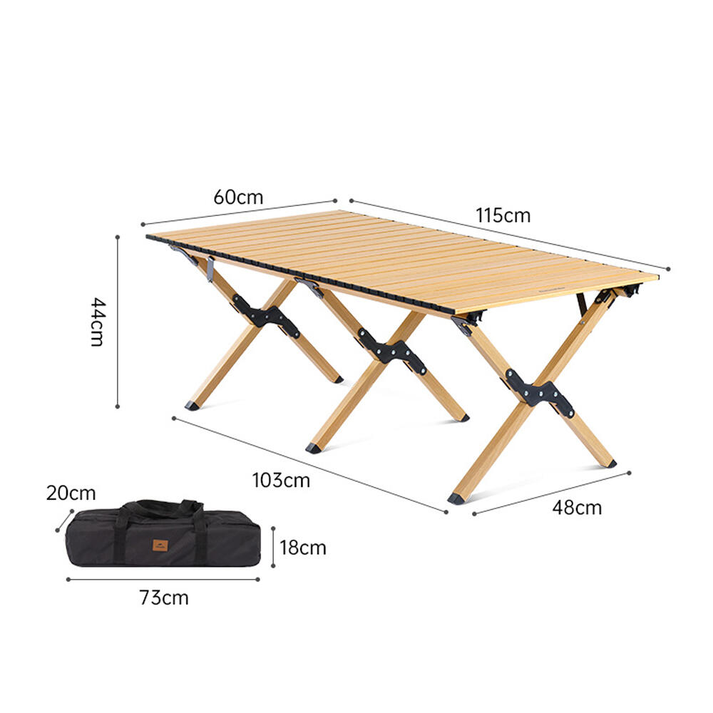 Großer Aluminium Campingtisch 118×60 cm Klappbar 30 kg 2/8
