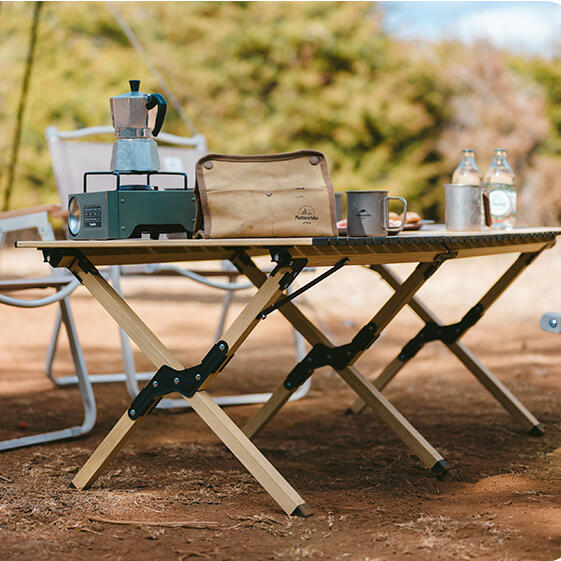 Großer Aluminium Campingtisch 118×60 cm Klappbar 30 kg 4/8