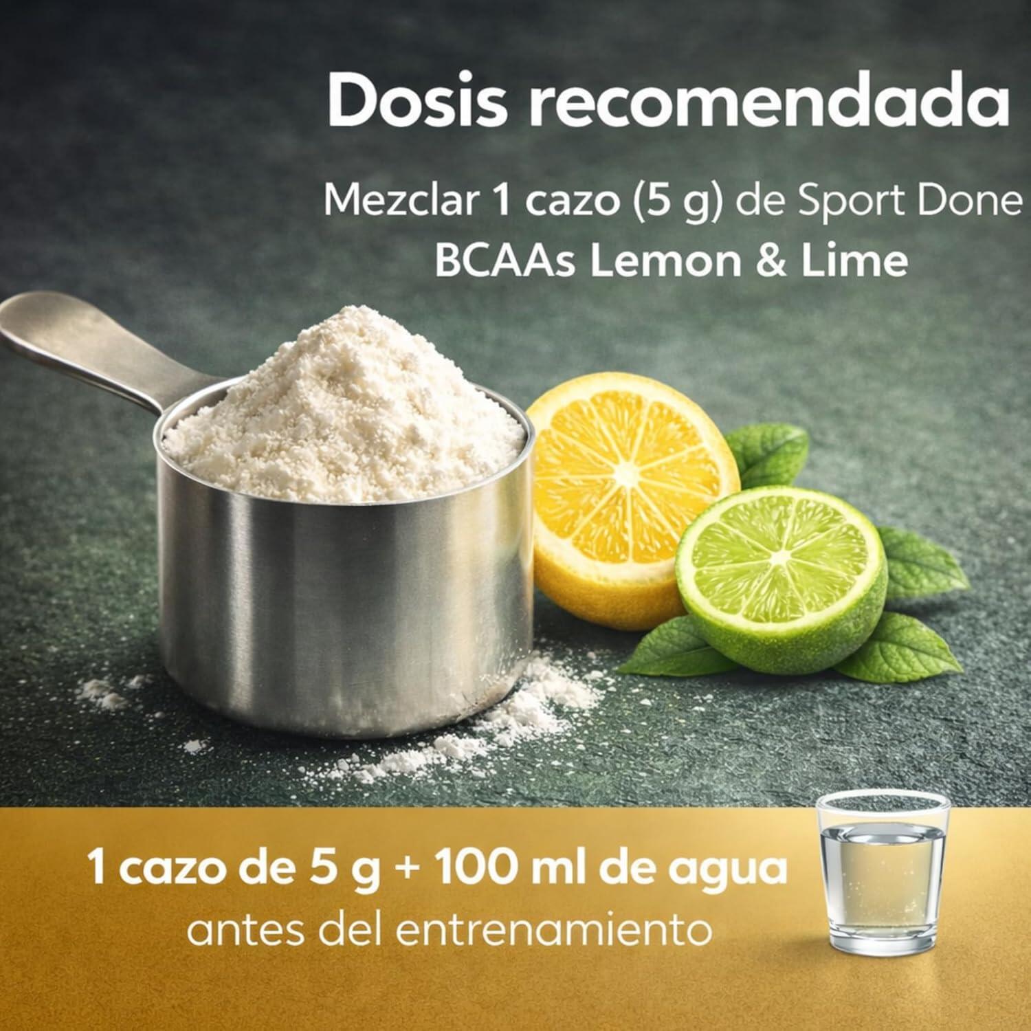 BCAAs Limette-Zitrone-Geschmack 500-g-Dose SportDone 3/3