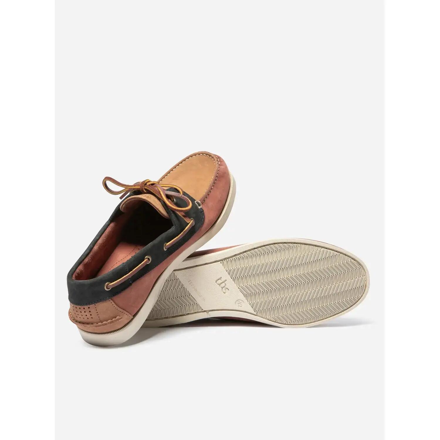Chaussures bateau homme PHENIS Terracotta / Navy 5/5