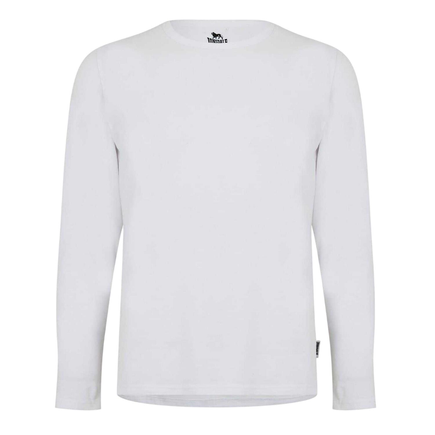 Lonsdale Mens Plain Crew Neck Long-Sleeved T-Shirt