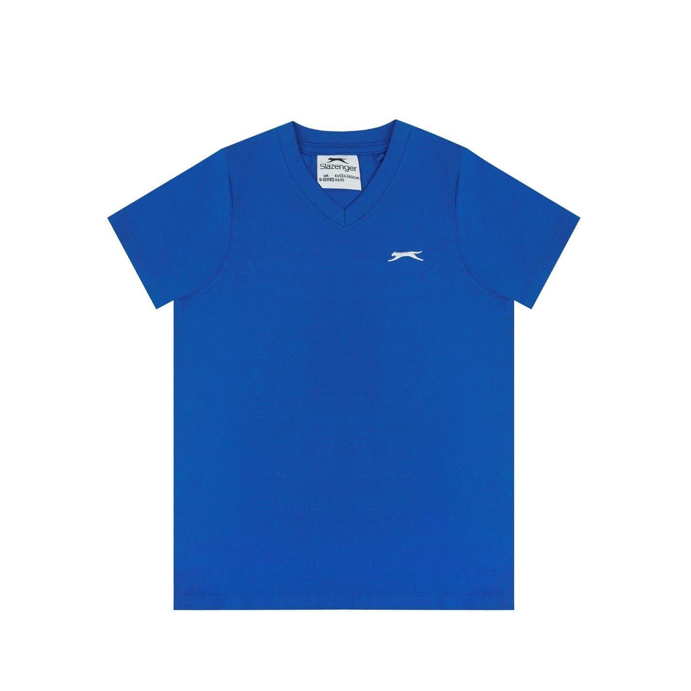 Slazenger Boys Logo Cotton V Neck T-Shirt