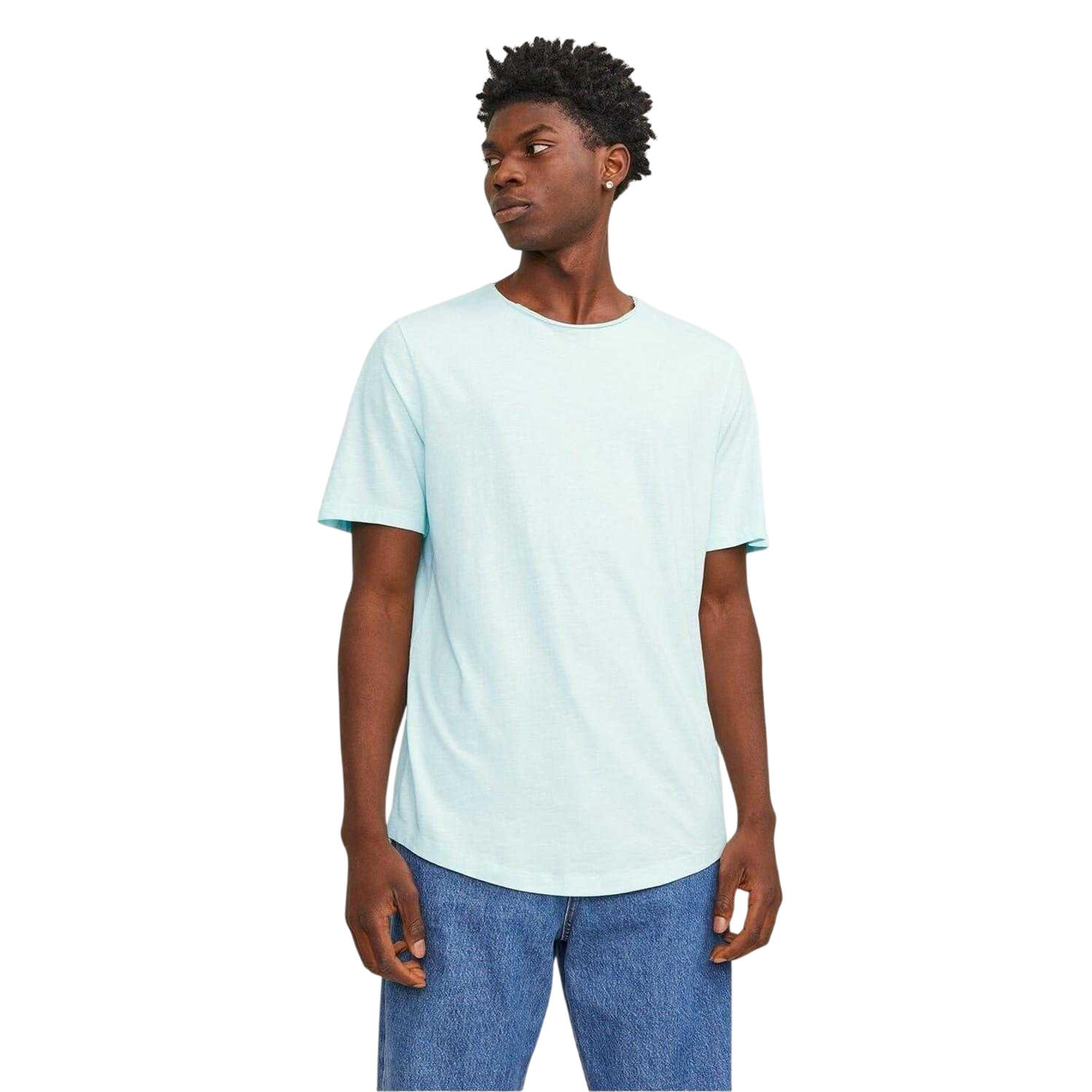 Jack And Jones Mens Plain Crew Neck Regular T-Shirt
