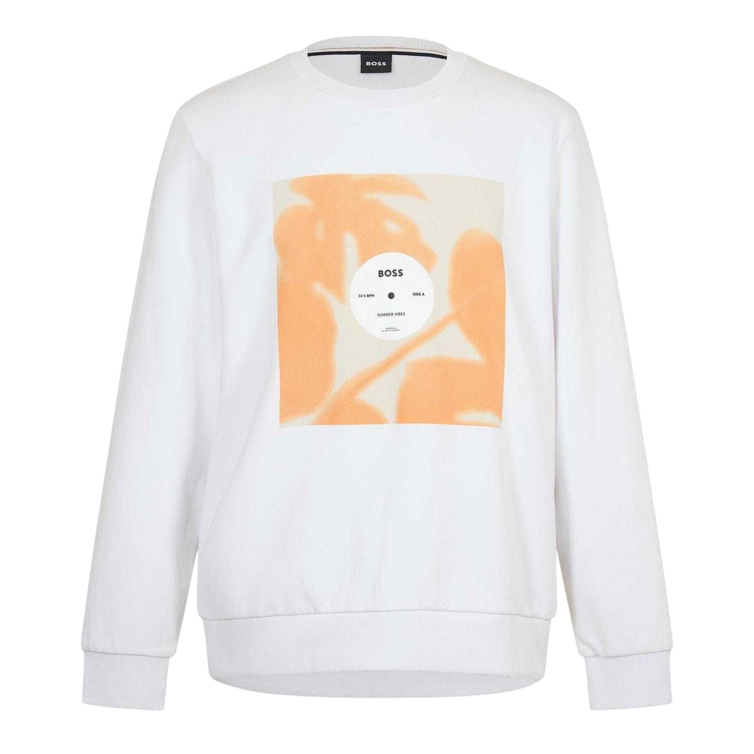 Boss Mens Soleri 88 Ribbed Crew Neck Sweatshirt