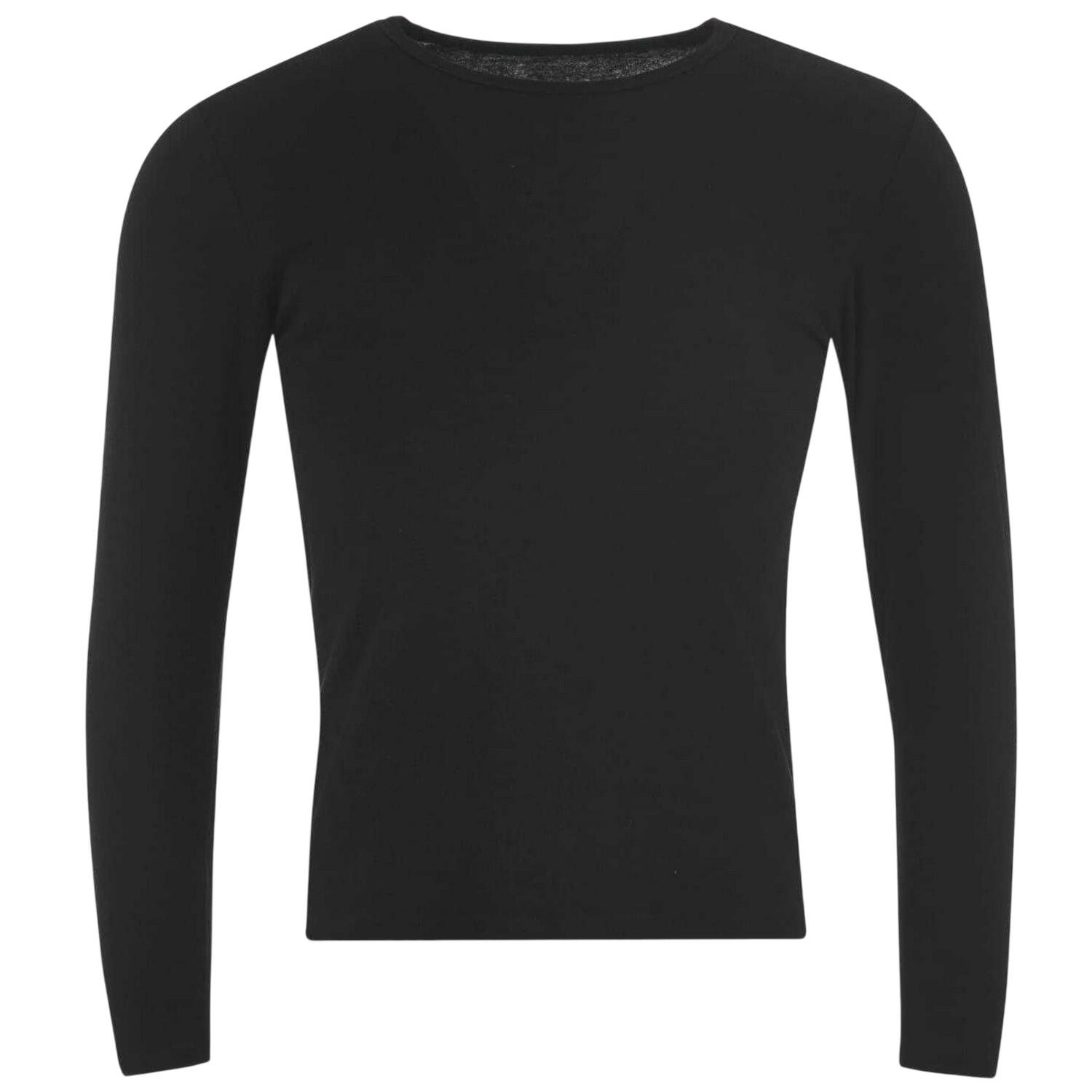 Lonsdale Mens Plain Crew Neck Long-Sleeved T-Shirt