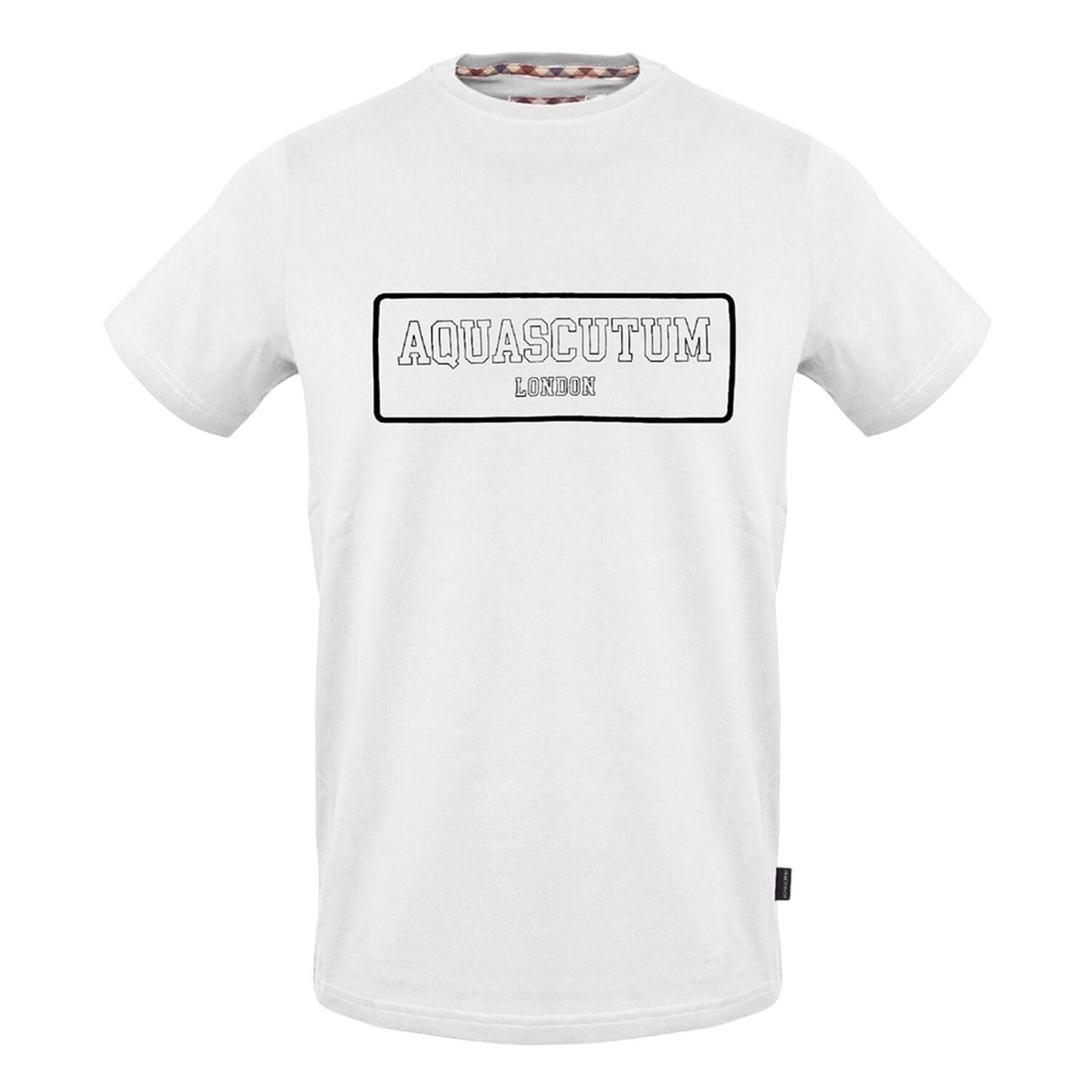 Aquascutum Unisex Adult Lettering Print Crew Neck T-Shirt