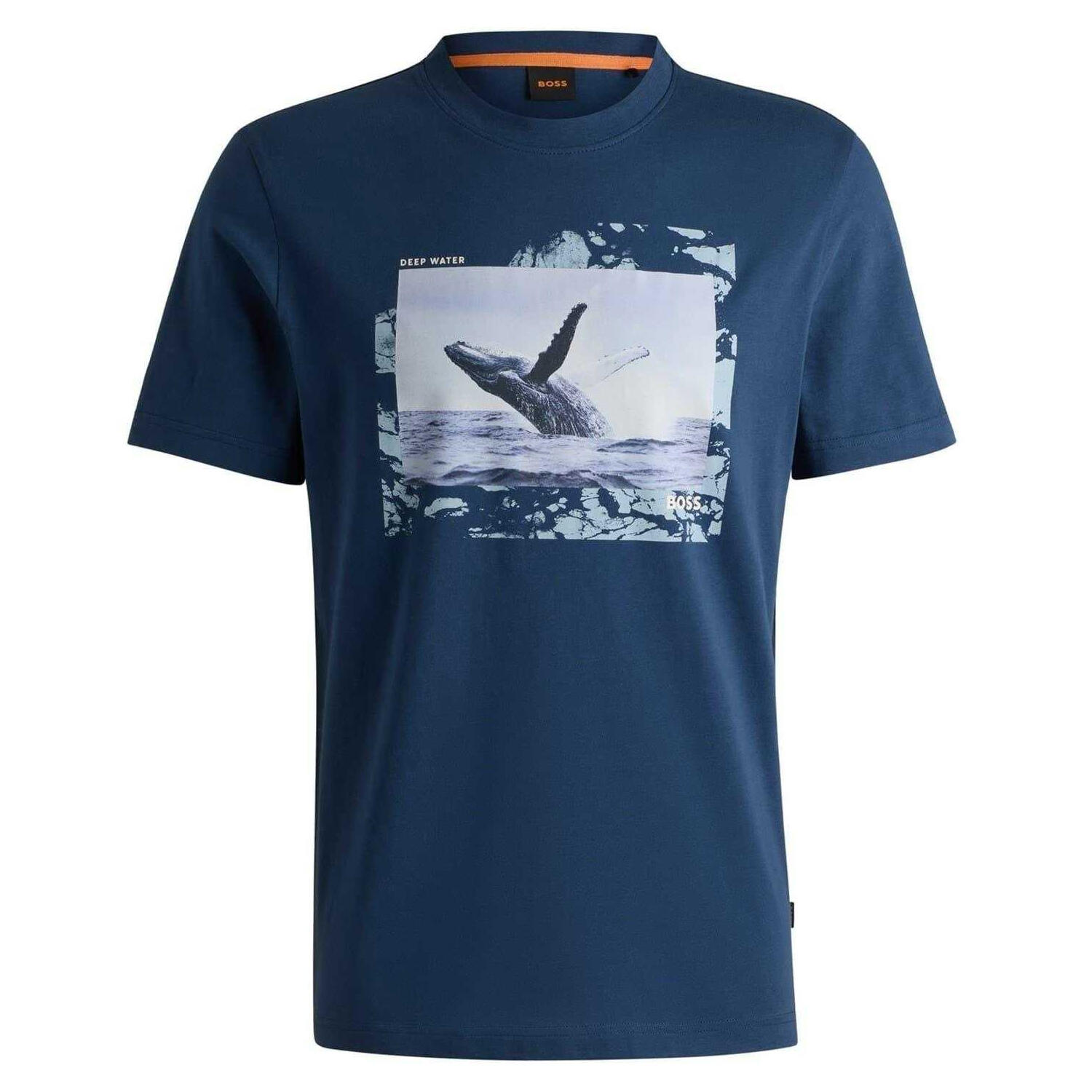 Boss Mens Whale Cotton T-Shirt