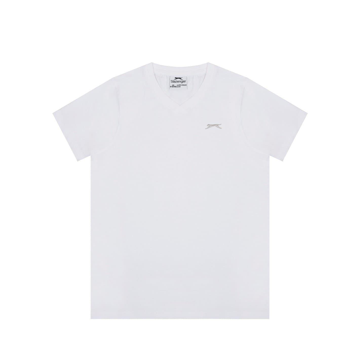 Slazenger Boys Logo Cotton V Neck T-Shirt