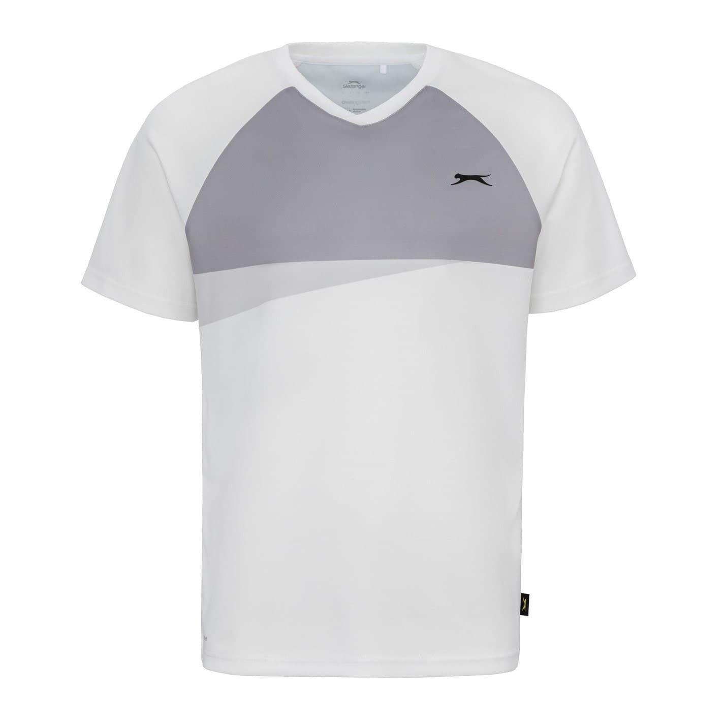 Slazenger Mens Colour Block Logo Tennis T-Shirt
