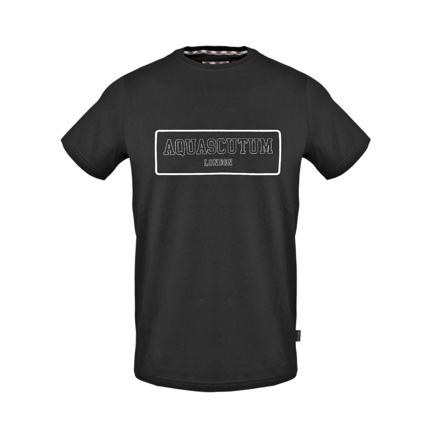Aquascutum Mens Lettering Crew Neck T-Shirt