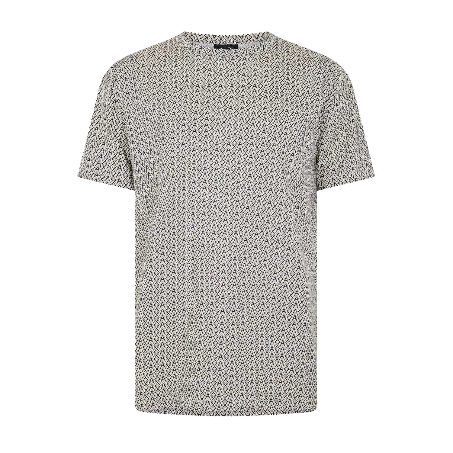 Armani Exchange Mens All-Over Print Crew Neck T-Shirt