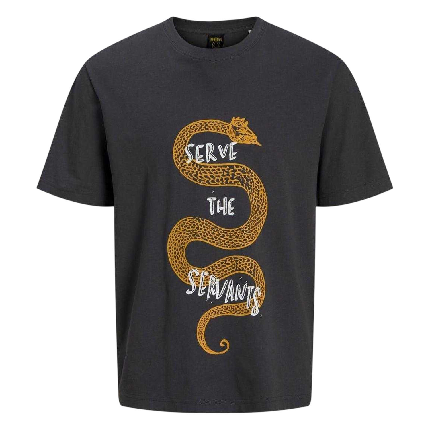 Jack And Jones Mens Serve The Servants Nirvana T-Shirt