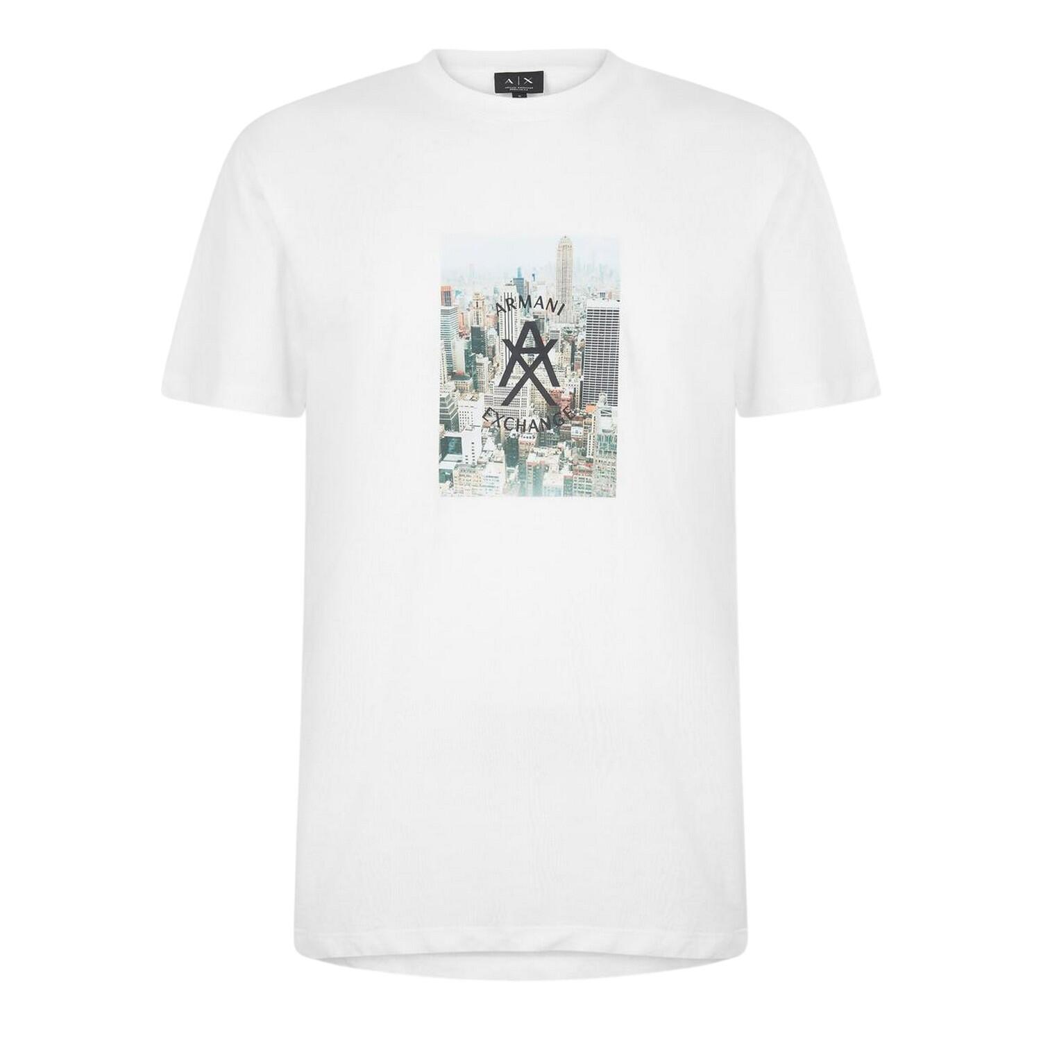 Armani Exchange Mens Skyline Crew Neck T-Shirt