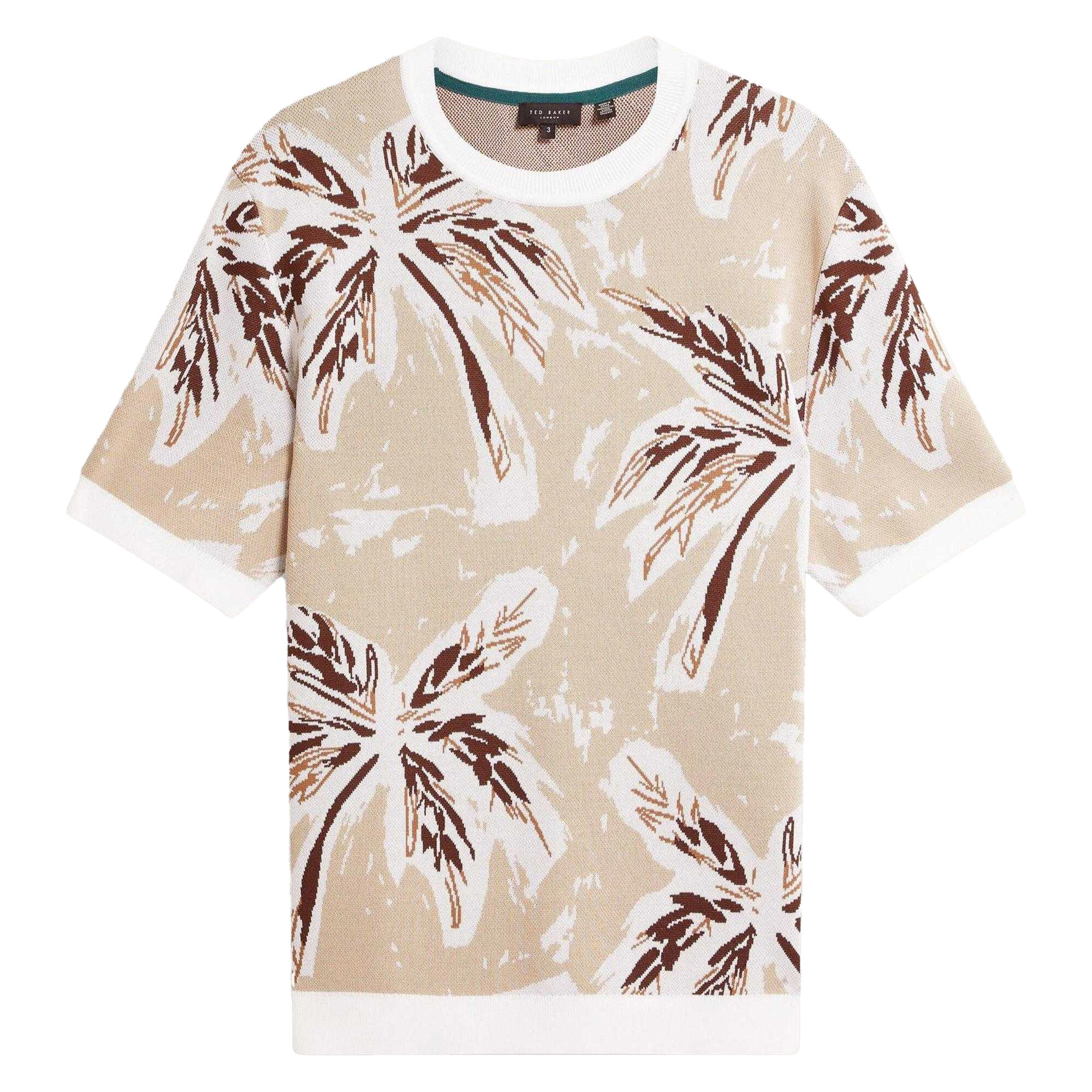 Ted Baker Mens Palm Knitted Short-Sleeved T-Shirt