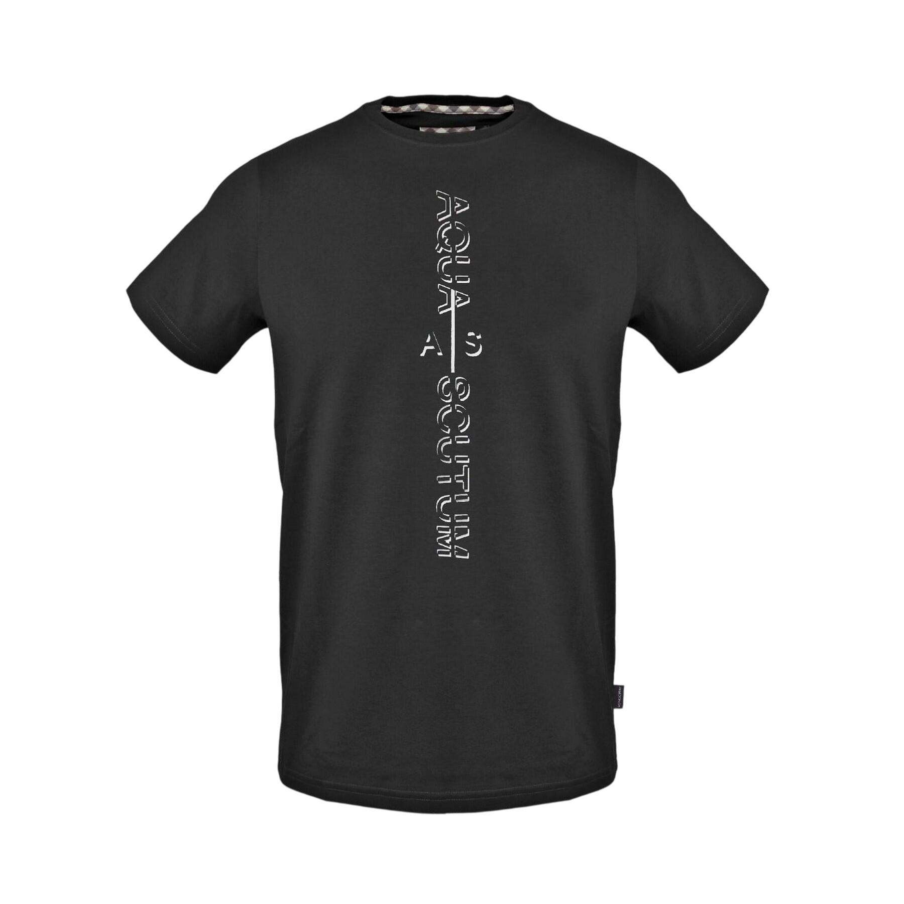 Aquascutum Mens Vertical Logo Jersey T-Shirt