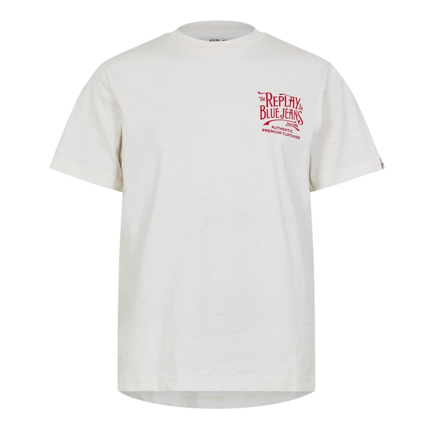 Replay Mens Back Jeans Logo T-Shirt