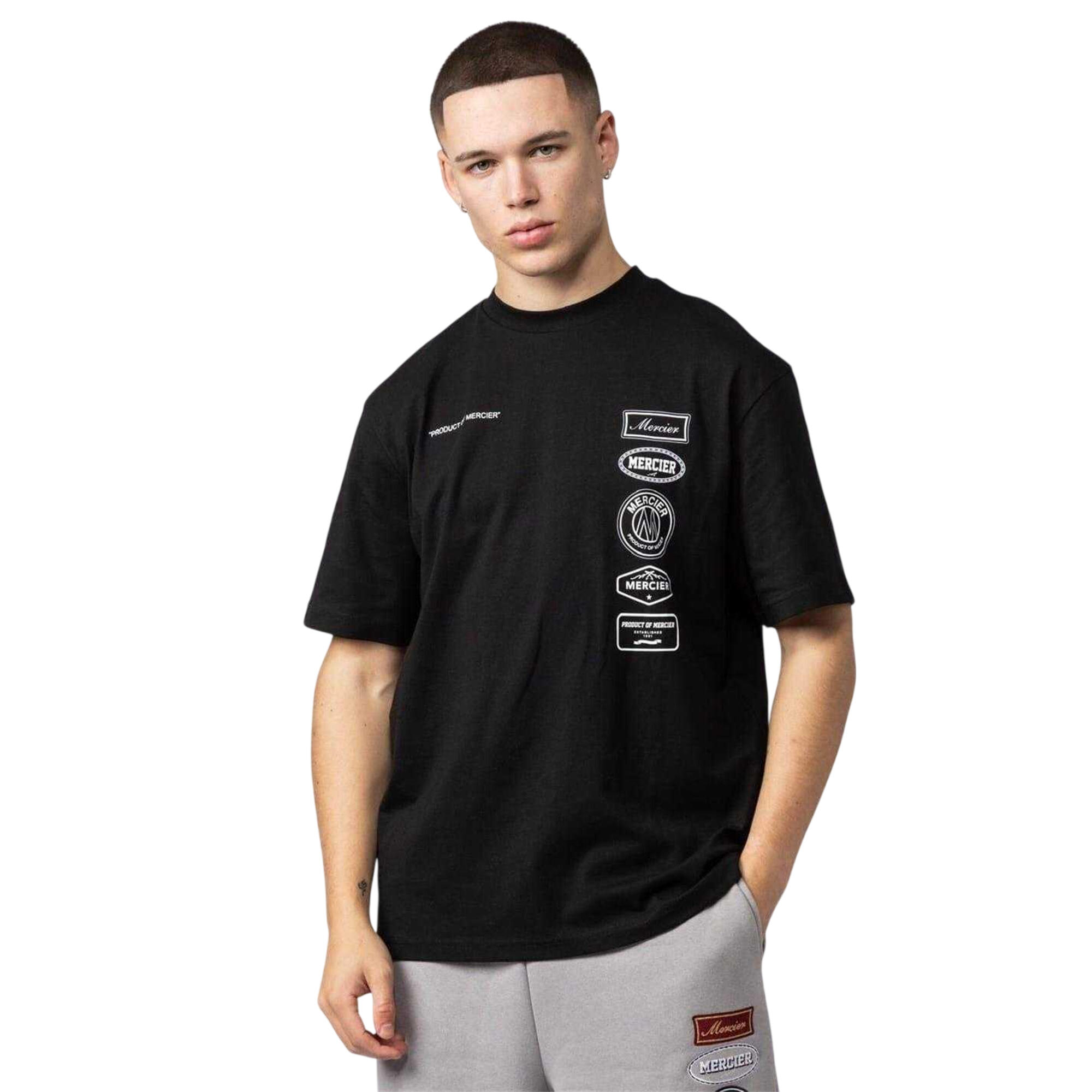 Mercier Mens 2.0 Badge Crew Neck Oversized T-Shirt