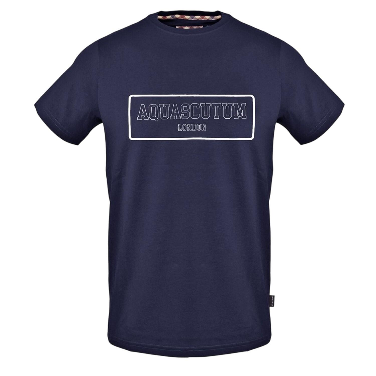 Aquascutum Unisex Adult Lettering Print Crew Neck T-Shirt