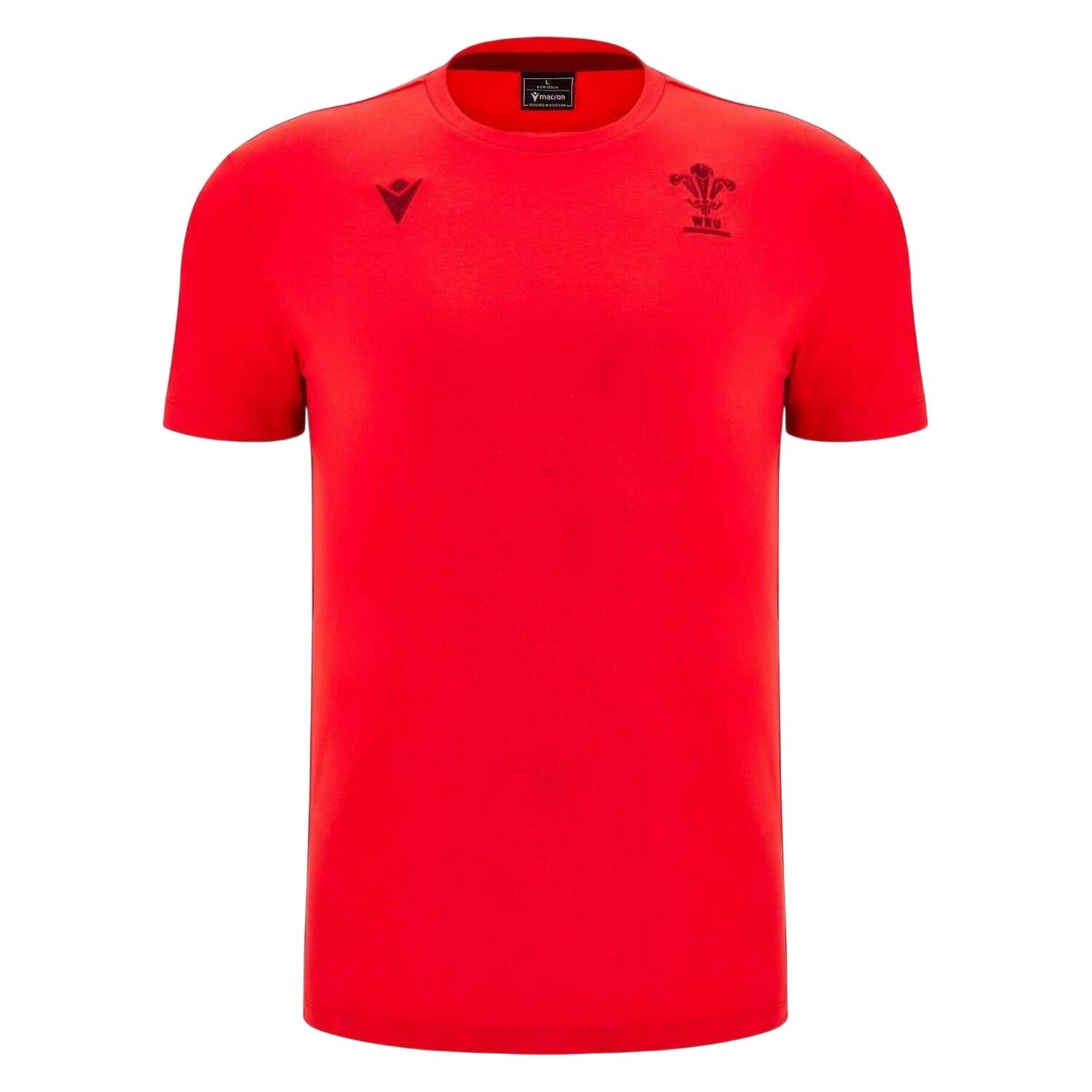 Wales Unisex Adult 2025 Macron Logo T-Shirt