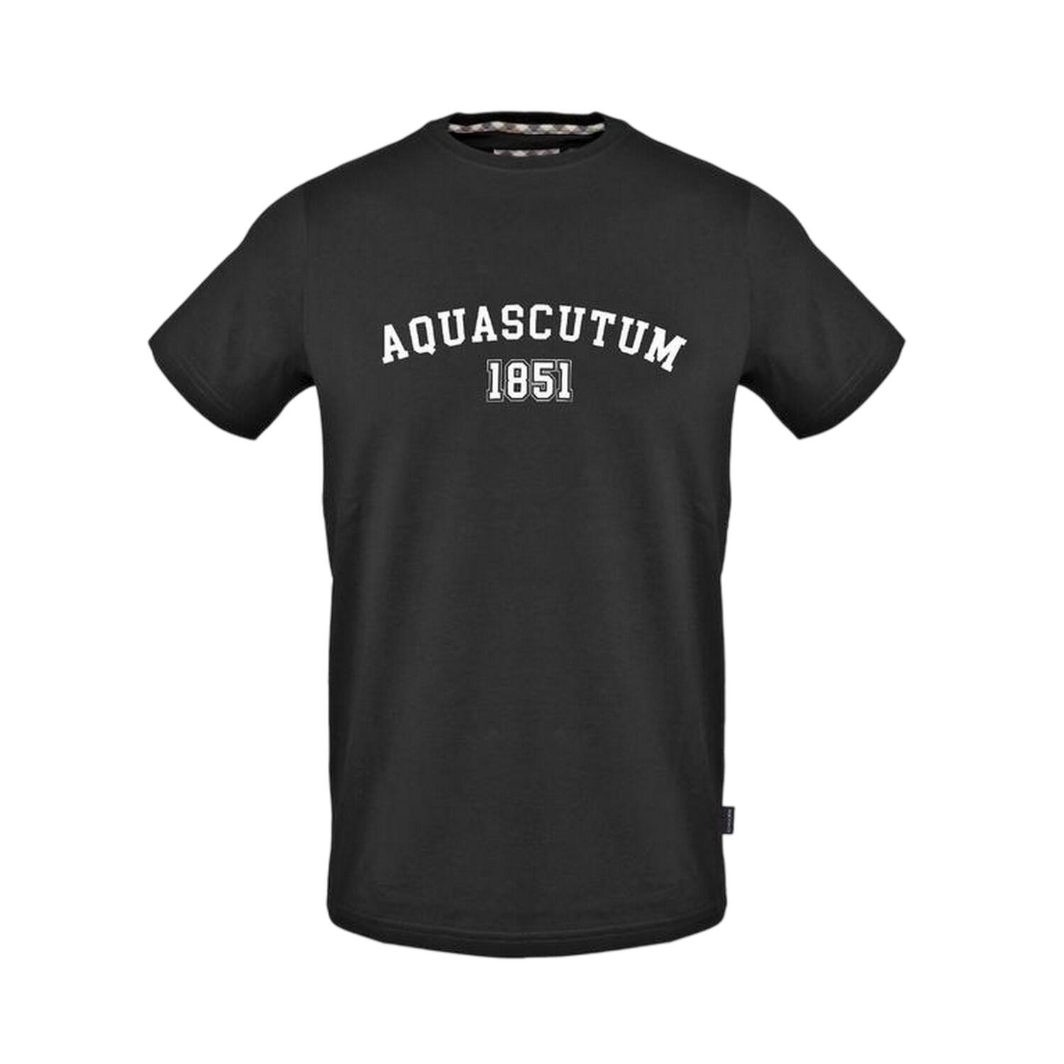 Aquascutum Mens Arched Logo Crew Neck T-Shirt