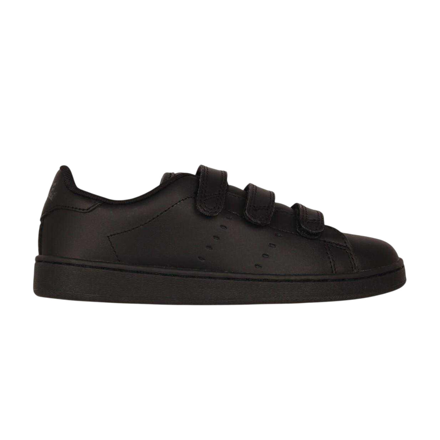 Lonsdale Childrens/Kids Leyton Leather Hook and Loop Flat Trainers