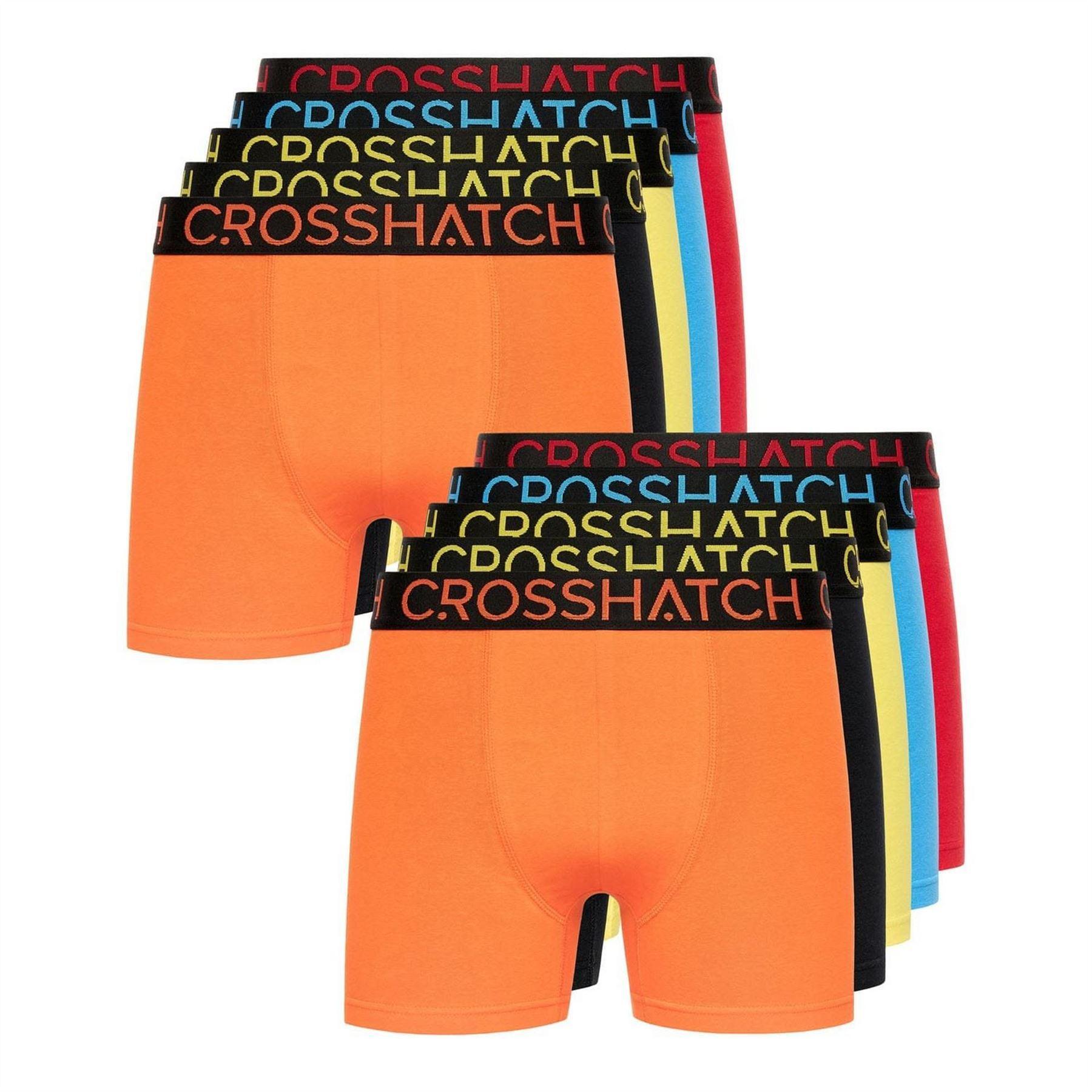 Crosshatch Mens Highlighter Cotton Blend Boxer Shorts (Pack of 12)