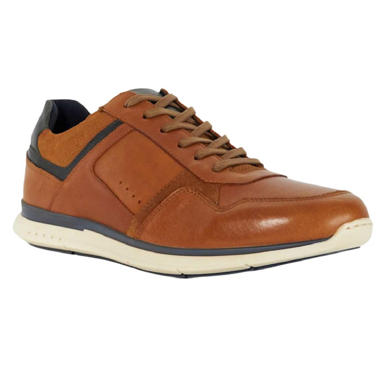 Dune London Mens Torben Leather Trainers